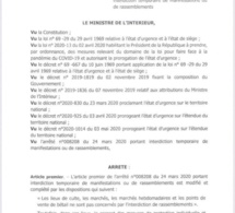 Réouverture des lieux de cultes, des marchés ...: Aly Ngouille Ndiaye sort son arrêté