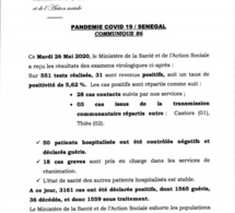 Covid 19: 31 nouvelles contaminations, dont 28 contacts suivis, 3 cas communautaires…