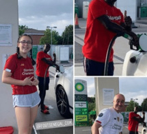 Rencontre entre Sadio Mané et des supporters de Liverpool dans une station