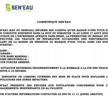 Distribution de l'eau: Des perturbations en vue dans certains quartiers