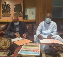 Les images de la signature entre 2S Mobile de El Hadj Ndiaye 2stv et Expresso pour la nouvelle puce téléphonique 2s mobile