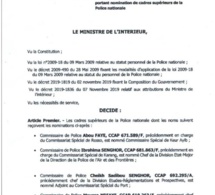 Jeu de chaises musicales chez les cadres de la Police : Le commissaire Ibrahima Senghor, nouveau Directeur de la Police de l’Air et des frontières
