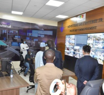 Projet Safe City: Aly Ngouille Ndiaye, le Ministre de l’Intérieur a visité le poste de commandement de Dakar
