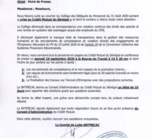 Crédit mutuel du Sénégal: Les travailleurs menacent d'aller en grève