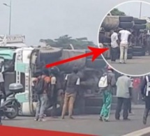 Patte d’oie: Un conteneur écrase un minibus près de l’autoroute à péage