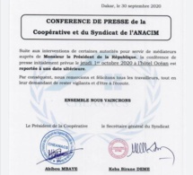 Foncier: Report de la conférence de presse sur le morcellement des terres de Lss suite aux interventions de certaines...