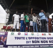 Présidentielle ivoirienne: l’opposition se rassemble à Abidjan pour un grand meeting