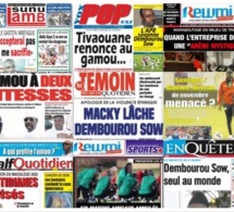 REVUE DES TITRES PAR NABOU NGOM A LA UNE DES QUOTIDIENS DU 16 OCTOBRE 2020