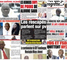 REVUE DES TITRES PAR NABOU NGOM A LA UNE DES QUOTIDIENS DU 05 NOVEMBRE 2020