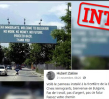 Xénophobie: Ce panneau en Bulgarie invitant les migrants à "rentrer chez eux" est un photomontage