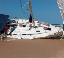 Un voilier échoue sur une plage à Guédiawaye : la police ouvre une enquête
