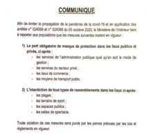 Ministre de l'Intérieur, Antoine Félix Diom: "Le port de masque de protection obligatoire dans les lieux publics et privés