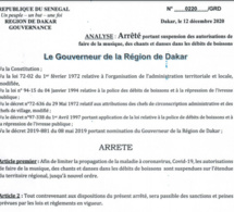 Voici l'arrêté portant suspension des autorisations de faire de la musique, des chants, et danses dans les débits de boissons(Documents)