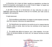 Fêtes de fin d'année: Le Gouverneur de Dakar avertit les fêtards