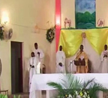 Noel à L’Eglise Notre Dame du Cap-Vert de Pikine, les mesures barrières respectées..;