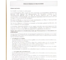 Fin de Grève des camionneurs/Corruption, tracasseries ( Documents )