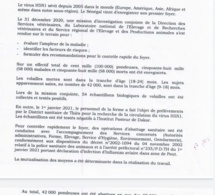 Pout, premier foyer de la Grippe aviaire: 58.000 pondeuses mortes enregistrées