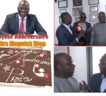 Incroyable: l’Anniversaire du Président Mbagnick Diop, regardez la surprise de l’artiste Pape diouf