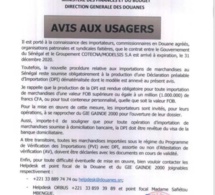 Fin du contrat entre le Sénégal et le Groupement Cotecna/Modelsis: La nouvelle procédure relative aux importations de marchandises, reste soumise à la production d'une Dpi