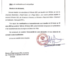 Lutte contre le Coronavirus : Le préfet de Dakar interdit toute manifestation
