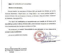 Lutte contre le Coronavirus : Le préfet de Dakar interdit toute manifestation