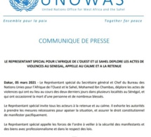 Mohamed Ibn Chambas, le représentant spécial pour l'Afrique de l'Ouest et le Sahel, déplore les actes de violence au Sénégal...