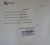 Massage thérapeutique de Ousmane Sonko : Pastef Japon avait réglé la première facture des soins (Document)