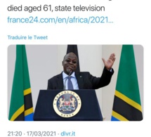 Le président de la Tanzanie, John Magufuli, est mort à l'âge de 61 ans