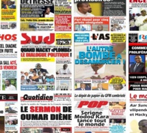 Actu-Kiosque : Les Unes des quotidiens : Assane Diouf traite SONKO de manipulateur, emploi des jeunes, Affaire DÉTHIÉ fall et Issa Sall, match des lions…