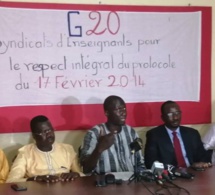 Paralysie du système scolaire : Le G20 en débrayage le mercredi et en grève totale jeudi prochains