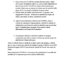 COMMUNIQUE DU COLLECTIF DES EX TRAVAILLEURS DE D MEDIA