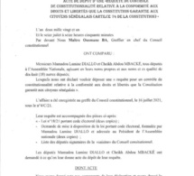 Modification du code électoral: Mamadou Lamine Diallo et Cheikh Abdou Mbacké déposent un recours devant le conseil constitutionnel