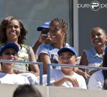 Michelle Obama et ses filles : Radieuses devant les stars du tennis mondial