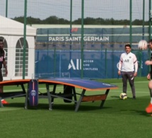 Photos / A l’entraînement au PSG: Lionel Messi et Idrissa Gana Guèye s’offrent un tennis-foot