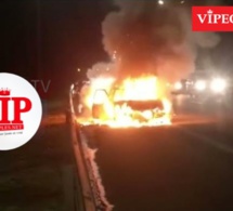 Urgent! Une voiture prend feu sur l'autoroute ..." Momoumako dagn mako abal