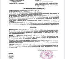 Elections départementales et municipales: La caution fixée à 15 millions FCfa