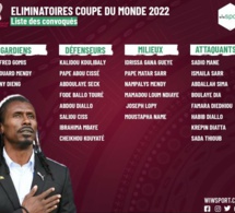 Eliminatoires Coupe du Monde 2022 : Voici la liste des 25 Lions convoqués par Aliou Cissé