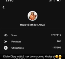 Anniversaire Adja Diallo bat le record des influenceurs: 3.787.119 vues sur snap en 5 jours