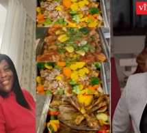 WALY Seck ambassadeur de  Be Near Homelesse Sweden offre des dons à Amina Mbaye la présidente pour nourrir les sans abris.