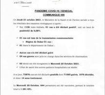 Covid-19: 1 nouveau cas, 4 cas graves et 3 décès annoncés