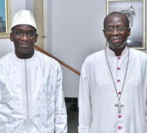 Abdoulaye Diouf Sarr chez l'Archevêque de Dakar