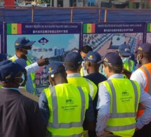 Visite de chantier du BRT: Elisabeth Huybens constate l'état d'avancement des travaux