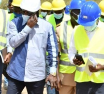 Visite du Ministre du Tourisme et des Transports aériens, Monsieur Alioune SARR sur le site de l'aéroport de Saint-Louis Lundi 14 Mars 2022