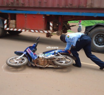 Thiès: Collision entre un scooter et une moto Jakarta avec trois personnes à bord