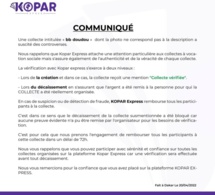 Controverses autour de la collecte "bb Doudou" : les precisions de Kopar Express