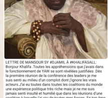 Mansour Sy Djamil à Khalifa Sall : "Crois tu que je mérite cette 15ème place sur cette liste ? Je ne me suis jamais senti humilié que..."