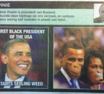 Un journal belge caricature le couple Obama en singe