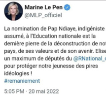 Après la nomination de Pap Ndiaye comme ministre de l'Education : Les réactions xénophobes de Zemmour et Marine Le Pen