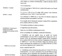 Recours pour les Législatives 2022 : Voici ce que le Conseil constitutionnel a tranché