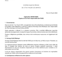 Joli coup de filet pour l’Opération Barkhane : Oumeya ould Albakaye, un haut responsable du Groupe EIGS arrêté